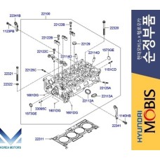 MOBIS HEAD ASSY-CYLINDER SET FOR PETROL ENGINE T-MPI G4KF HYUNDAI KIA VEHICLES 2008-16 MNR